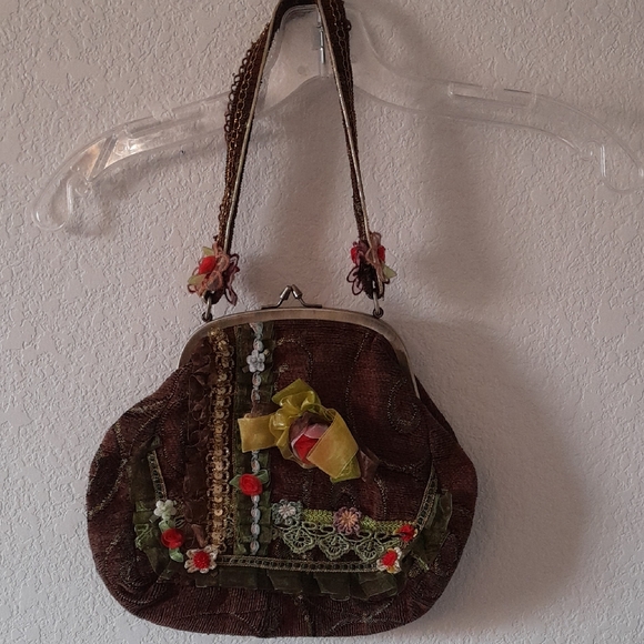 Handbags - Never Used Elegant Brown Floral Women's Bag